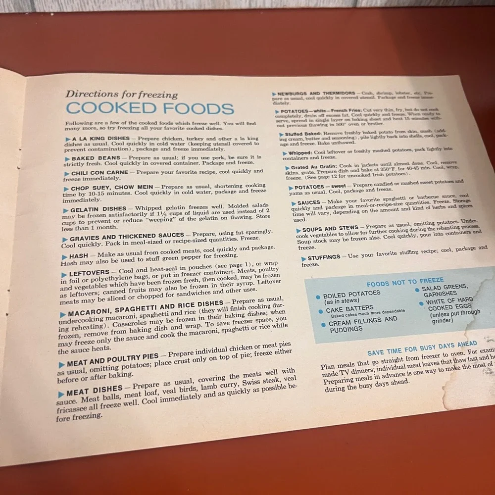 Vintage How To Make The Most Of Your Freezer Cookbook Booklet Mid Century
